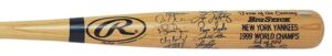 1999 New York Yankees Team Signed LE Bat