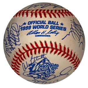 1999 NY Yankees World Champions Team Autographed Baseball