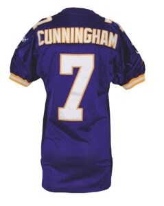 1999 Randall Cunningham Minnesota Vikings Game-Used Home Jersey