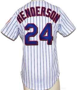 1999 Rickey Henderson NY Mets Game-Used Home Jersey