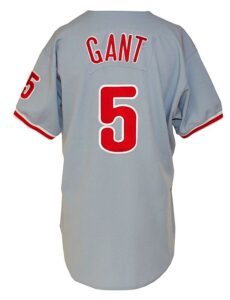 1999 Ron Gant Philadelphia Phillies Game-Used Road Jersey