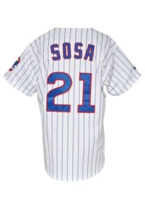 1999 Sammy Sosa Chicago Cubs Game-Used Home Jersey