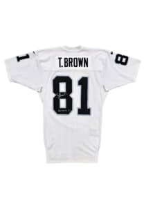 1999 Tim Brown Oakland Raiders Game-Used & Signed Jersey