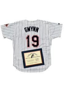 1999 Tony Gwynn SD Padres Game-Used & Autographed Hit #2,869 Jersey