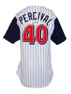 1999 Troy Percival California Angels Game-Used & Autographed All-Star Home Jersey