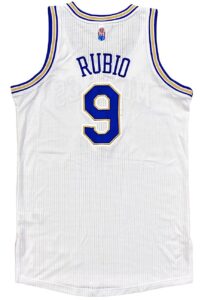 2/1/2012 Ricky Rubio Minnesota Timberwolves Game-Used Hardwood Classics Rookie Jersey