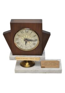 2/10/1968 Final Game at the Old Madison Square Garden Original Knicks “Guest of Honor” Award Clock