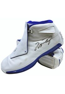 2/14/2003 Michael Jordan Washington Wizards Game-Used & Autographed Air Jordan XVIII Shoes