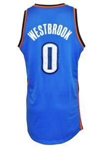 2/15/2012 Russell Westbrook Oklahoma City Thunder Game-Used Road Jersey