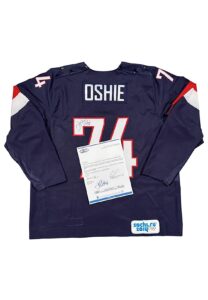 2/15/2014 T.J. Oshie USA Olympic Epic Shootout Winning Game-Used & Autographed Jersey