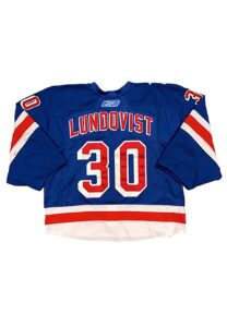 2/17/2011 Henrik Lundqvist NY Rangers 200th Career Win Game-Used Jersey (Photo-Matched)