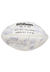 2/2/1986 AFC-NFC Pro Bowl Team Signed Football