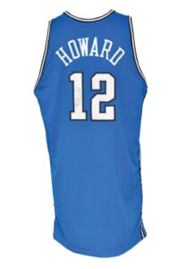 2/27/2008 Dwight Howard Orlando Magic Game-Used & Autographed Road Jersey