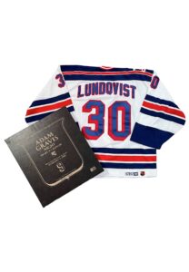 2/3/2009 Henrik Lundqvist NY Rangers Adam Graves Night Game-Used & Signed Warmup Jersey With Original Presentation Box