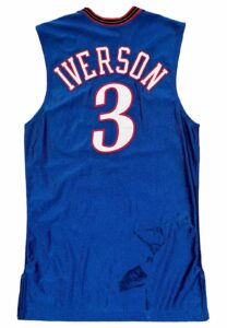 2000-01 Allen Iverson Philadelphia 76ers Game-Used Jersey