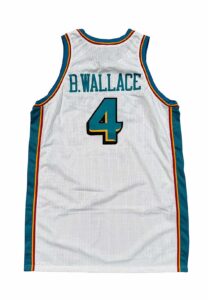 2000-01 Ben Wallace Detroit Pistons Preseason Game-Used Jersey