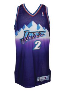 2000-01 DeShawn Stevenson Utah Jazz Game-Used Road Jersey 