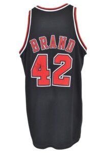 2000-01 Elton Brand Chicago Bulls Game-Used & Autographed Black Alternate Road Jersey