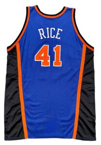 2000-01 Glen Rice NY Knicks Game-Used & Signed Road Jersey