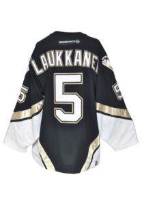 2000-01 Janne Laukkanen Pittsburgh Penguins Game-Used Black Alternate Jersey