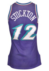 2000-01 John Stockton Utah Jazz Game-Used Road Jersey 