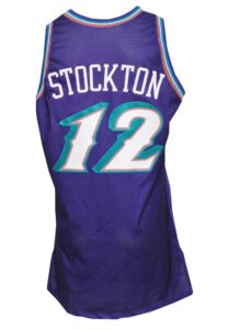 2000-01 Karl Malone & 2002-03 John Stockton Utah Jazz Game-Used Road Jerseys