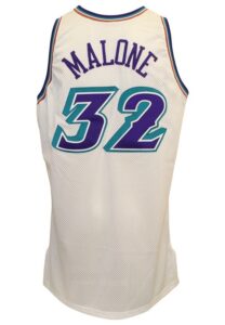 2000-01 Karl Malone Utah Jazz Game-Used Home Jersey 