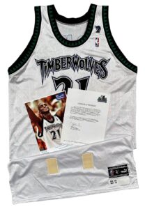 2000-01 Kevin Garnett Minnesota Timberwolves NBA Playoffs Game-Used Jersey