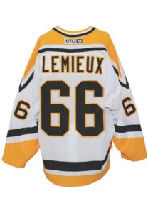 2000-01 Mario Lemieux Pittsburgh Penguins Game-Issued Home Jersey