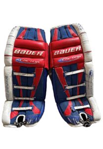 2000-01 Mike Richter NY Rangers Game-Used Goalie Pads