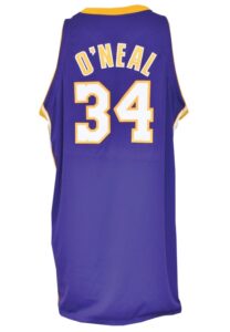 2000-01 Shaquille O’Neal LA Lakers Game-Used Road Jersey