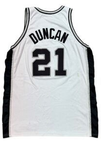 2000-01 Tim Duncan San Antonio Spurs Game-Used Home Jersey