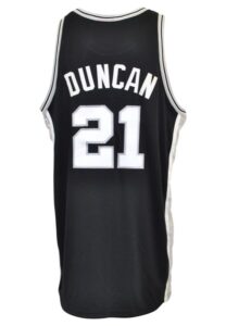 2000-01 Tim Duncan San Antonio Spurs Game-Used Road Jersey 