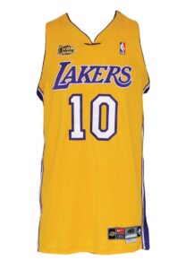 2000-01 Tyronn Lue LA Lakers NBA Finals Game-Used Home Jersey (Championship Season)(Letter of Provenance)