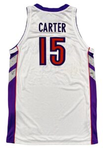 2000-01 Vince Carter Toronto Raptors Game-Used & Signed Home Jersey