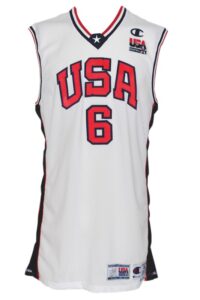 2000 Allan Houston USA Olympic Game-Used Home Jersey