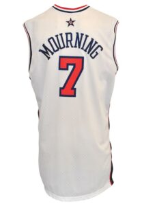 2000 Alonzo Mourning Team USA Men’s Olympic Basketball Game-Used Jersey