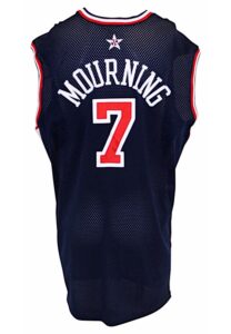 2000 Alonzo Mourning Team USA Olympic Game-Used Blue Jersey 