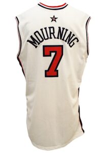 2000 Alonzo Mourning Team USA Olympic Game-Used White Jersey 