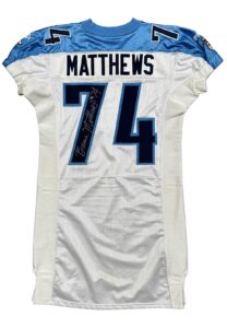 2000 Bruce Matthews Tennessee Titans Team-Issued & Autographed Jersey