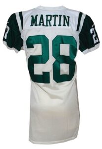 2000 Curtis Martin NY Jets Game-Used & Autographed Road Jersey