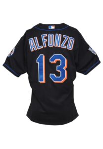 2000 Edgardo Alfonzo New York Mets World Series Game-Used Black Alternate Jersey