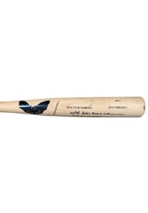 2000 José Vizcaíno NY Yankees World Series Game-Used & Signed Bat