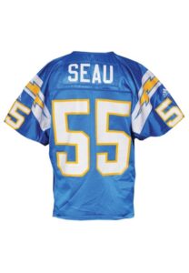 2000 Junior Seau San Diego Chargers Game-Used Home Jersey