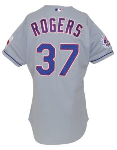 2000 Kenny Rogers Texas Rangers Game-Used Road Jersey