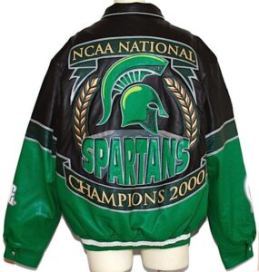 2000 Magic Johnson Michigan State Spartans Worn Championship Jacket