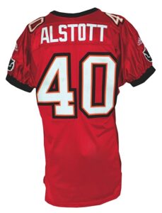 2000 Mike Alstott Tampa Bay Buccaneers Game-Used Home Jersey