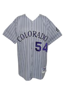 2000 Rick Croushore Colorado Rockies Game-Used Road Jersey