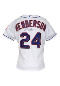 2000 Rickey Henderson NY Mets Game-Used & Autographed Home Jersey