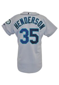 2000 Rickey Henderson Seattle Mariners Game-Used Road Jersey